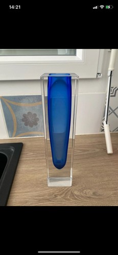 Vase murano sommerso bleu - vase,
