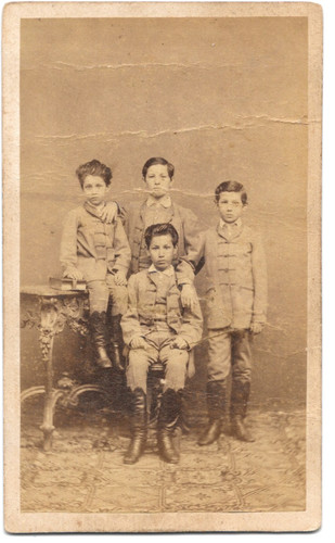 Photo cdv groupe enfants - cdv, d'enfants
