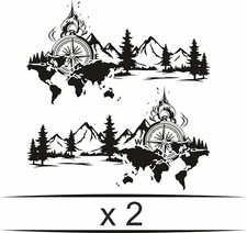 2 x montagne Autocollant