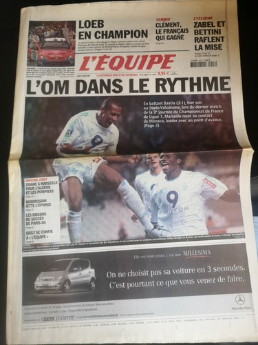 Equipe journal 10 2003 - l'equipe, 6/10/2003