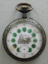 MONTRE GOUSSET RÉGULATEUR locomotive pastilles vertes en état de fonctionnement