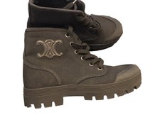 Superbe Et Authentique Boots Toile Noir Celine 35=36 Tbe