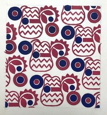 Dessin Gouache Originale Maquette Etoffe Mode Atelier Testemale Fleur Coq 50-70s