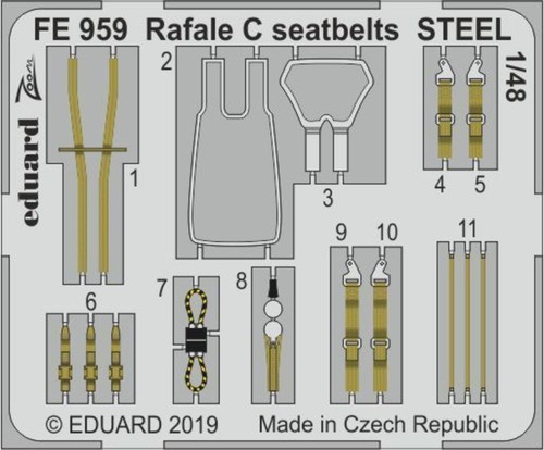 Rafale seatbelts steel - c,