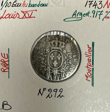 1/10 ECU au bandeau - LOUIS XV