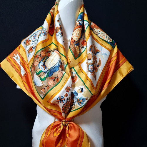 Rare vintage hermes silk scarf - vintage,