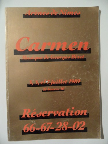 Carmen bizet 1989 - carmen, nîmes