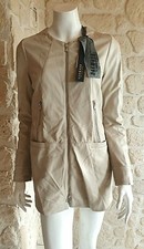 Manteau beige cuir agneau neuf