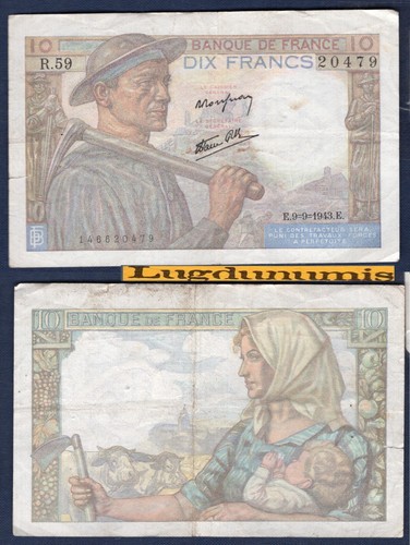 Francs mineur 1943 r - mineur, 9/9/1943