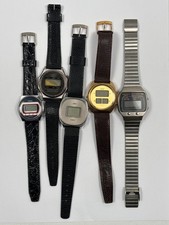 Lot de 5 montres à Quartz Vintage 1980 Neuves marques YEMA JAZ COSMOTRON