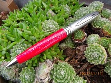 * SUPERBE STYLO BILLE ENZO VARINI LAQUE ROUGE SCINTILLANT NEUF DE STOCK