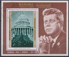 Timbres sur Kennedy - Feuillet