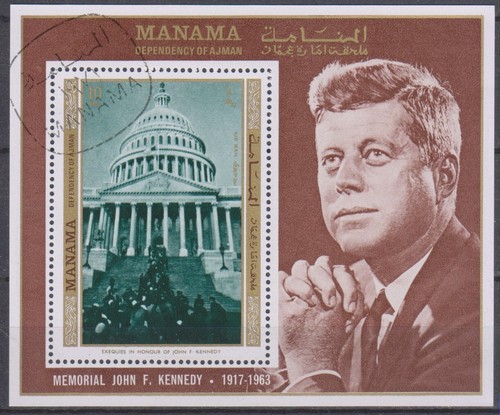 Timbres sur kennedy feuillet - timbres,