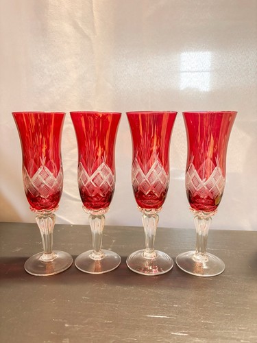 Lot verres en cristal - de,