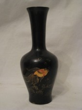 vintage wooden vase Asian