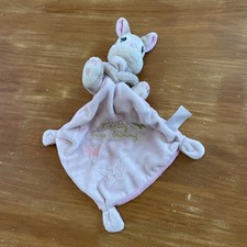 Doudou Nicotoy Simba Lapin Disney Pretty miss bunny Mouchoir Rose Beige Papillon