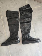 Bottes cuissardes tout confort en cuir noir vernis -  P.40