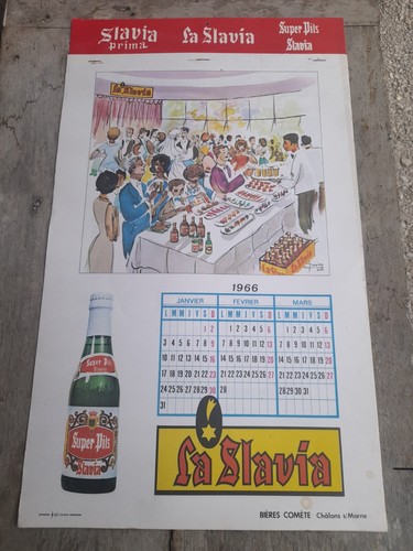 Calendrier ancien bière - calendrier,