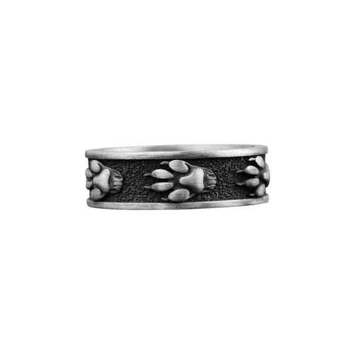 Bague bande patte - de, loup