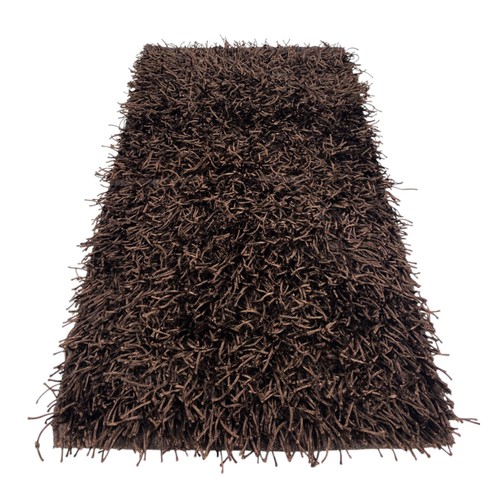 Tapis shaggy marron - marron, moderne