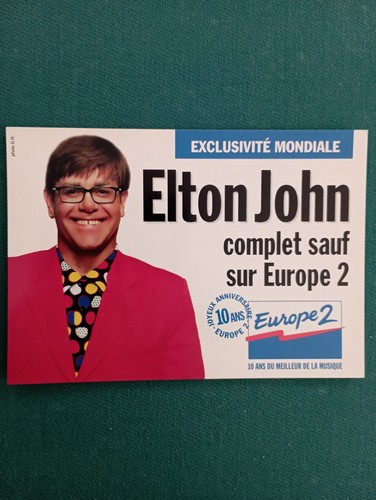 Carte publicitaire elton john - publicitaire,