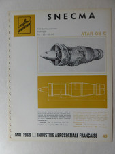 1969 DOCUMENT USIAS SNECMA ATAR 08C JET ENGINE TURBOREACTEUR ETENDARD IV