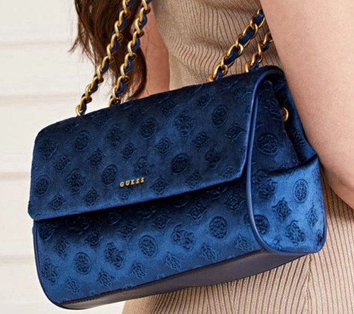 Guess blue embossed logo - guess,