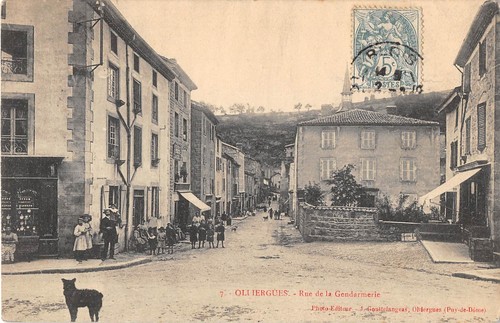 Cpa olliergues rue - olliergues, de
