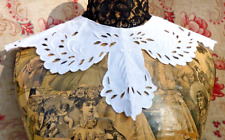 ANCIEN COL DENTELLE ANGLAISE vers 1900, JOURS FANTAISIES et POINT de PLUMETIS