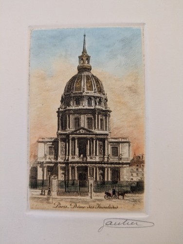 Gravure paris dôme des - dôme,