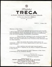 ancienne lettre Matelas TRECA