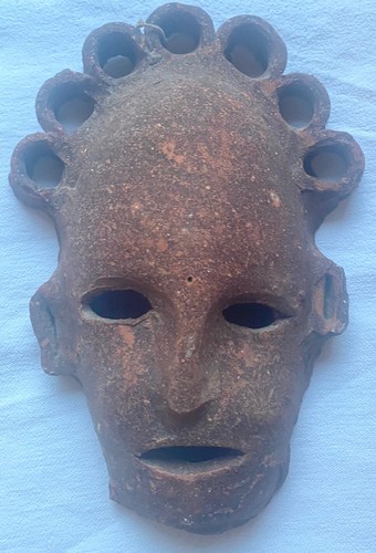 Imposant masque terre cuite - en,