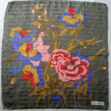 -Superbe  Foulard PIERRE BALMAIN soie TBEG  vintage SCARF 83 x 85 cm