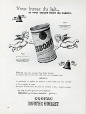 SIBONCO (COGNAC ROUYER GUILLET) Annonce originale entoilée PLAISIR DE FRANCE 57