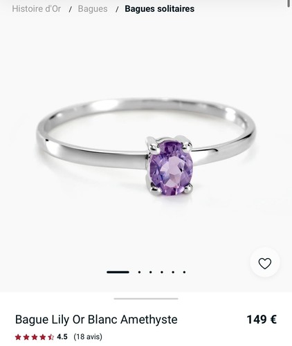 Jolie bague blanc 9 - jolie, en