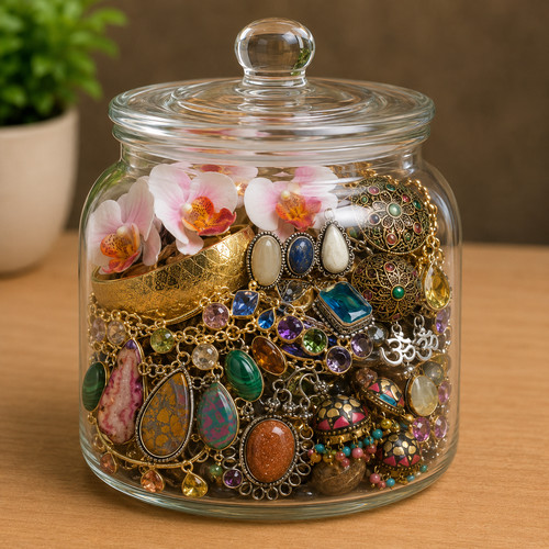 Lot bijoux mixtes pot - , mystère