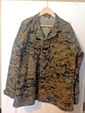 True-Spec Men's Digital Camouflage Tactical BDU Shirt Long Sleeve Sz L Regular