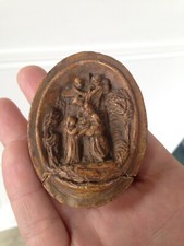 Ancien Petit Médaillon Platre