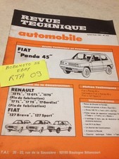Revue Technique Automobile FIAT Panda 45 évolution Renault R15 R17 Fiat 127