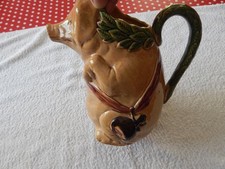 Pichet ancien barbotine Art populaire cochon charcutier