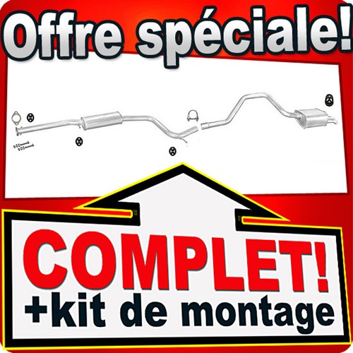 Ligne pot échappement - ligne, d'échappement