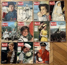 Lot de 14 Paris match ancien - Année 1956 - numéro 359 a 395 - état assez bon -