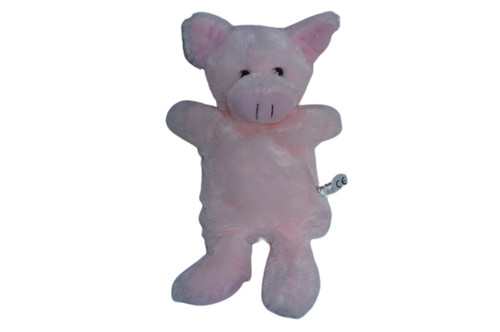 Doudou marionnette cochon - , rose