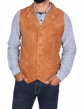 Gilet En Suède Tan Pour Homme