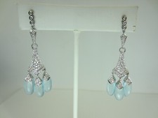 14K or Blanc Bleu Topaze et