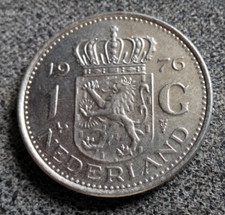 Monnaie Pays Bas 1 Gulden 1976 Nickel KM:184a [2606]