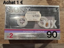 Lot 2 Cassettes Audio Vierge Sony UX 90 Chrome