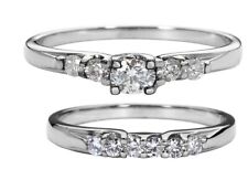 14K or Blanc Diamant Mariage