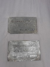 Panneaux  De Sécurité Chantier Garage Vintage French Tin Electricial...