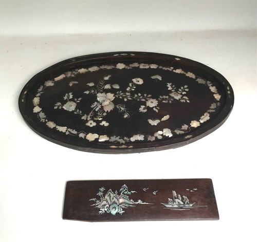 Plaque ovale ancienne - en, bois